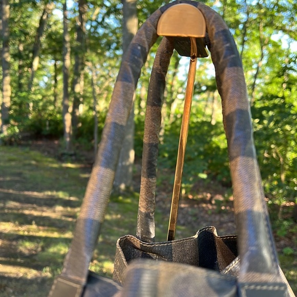 Fendi Pequin Brown and Black Striped Tote Bag Handbag with marks - Picture 10 of 15